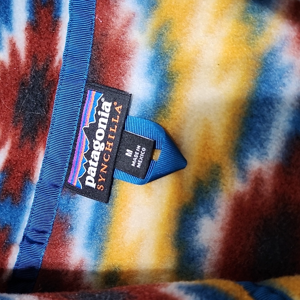 Patagonia Synchilla Aztec Fleece Vest Jacket Wild Desert Prarie Gold Women's  M - Picture 5 of 11